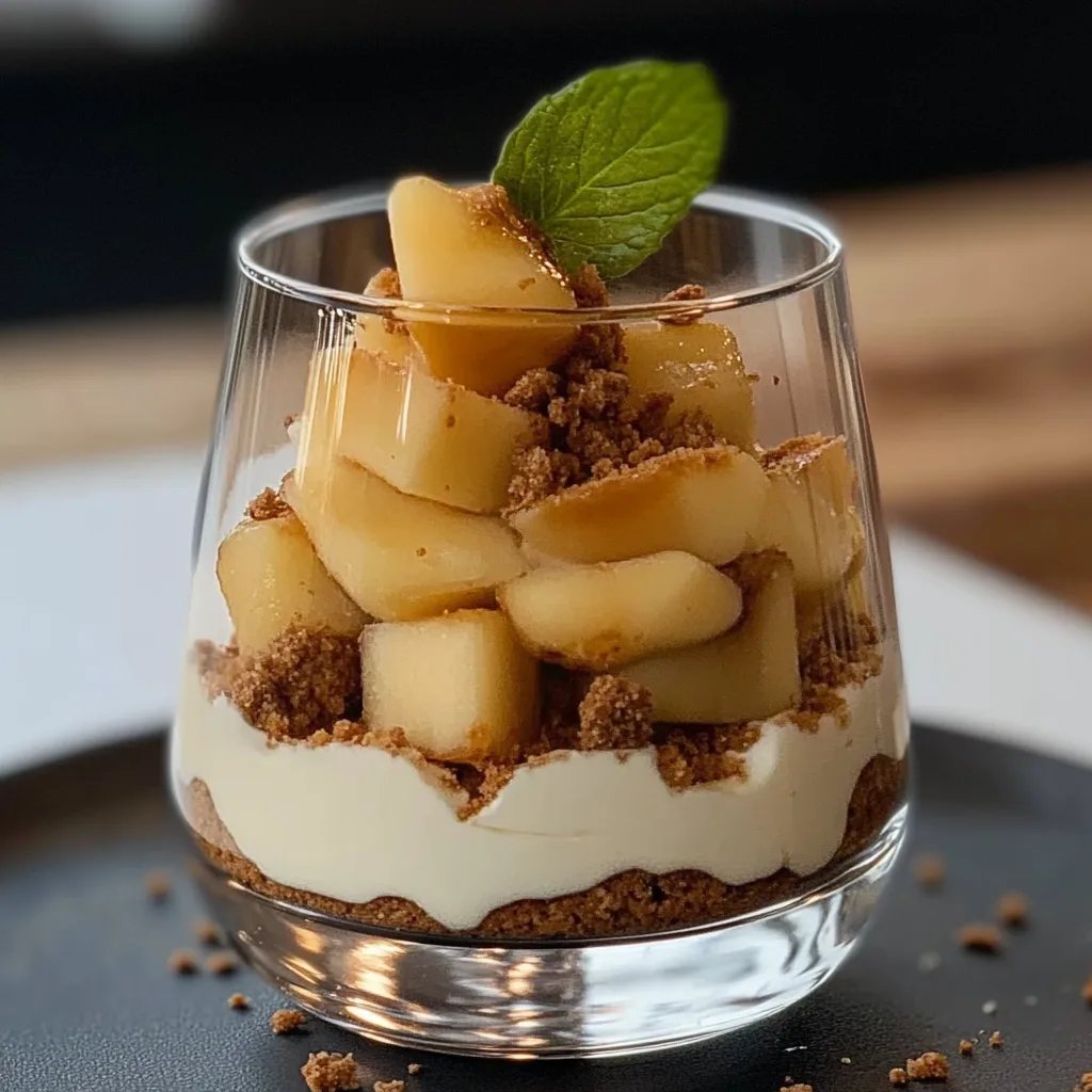 Spekulatius-Apfel-Cheesecake Dessert im Glas