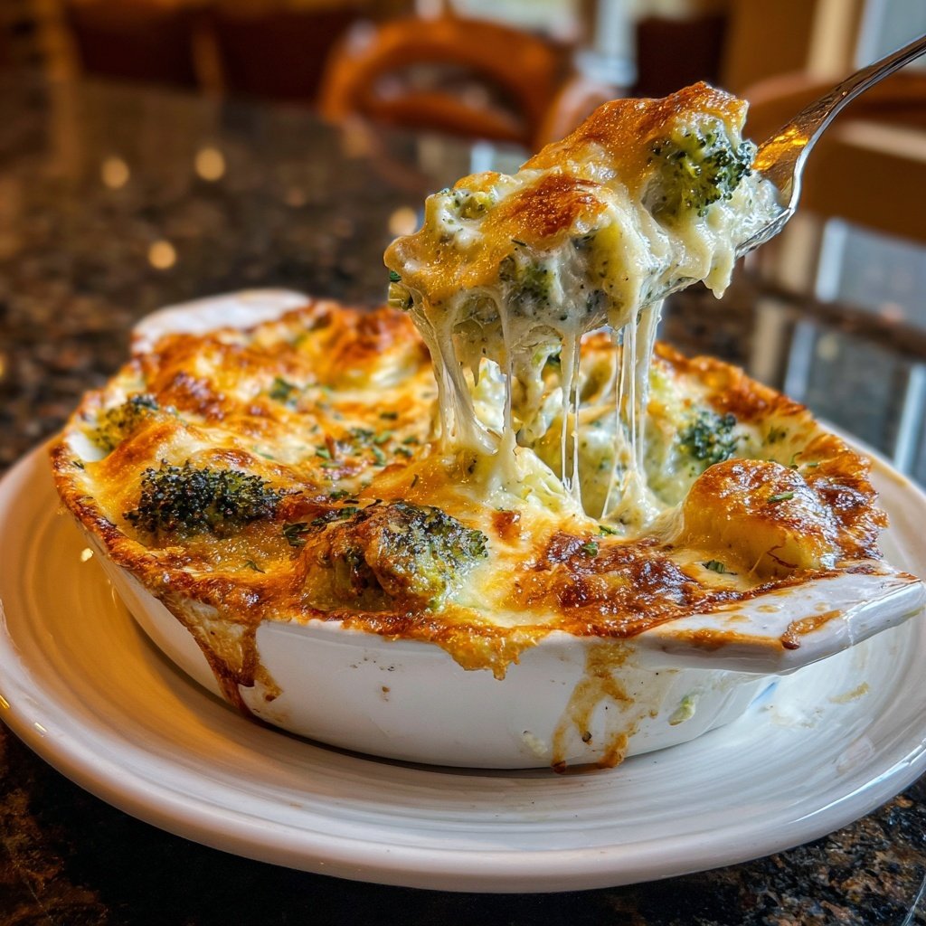 Cremiger Brokkoli Kartoffel Auflauf