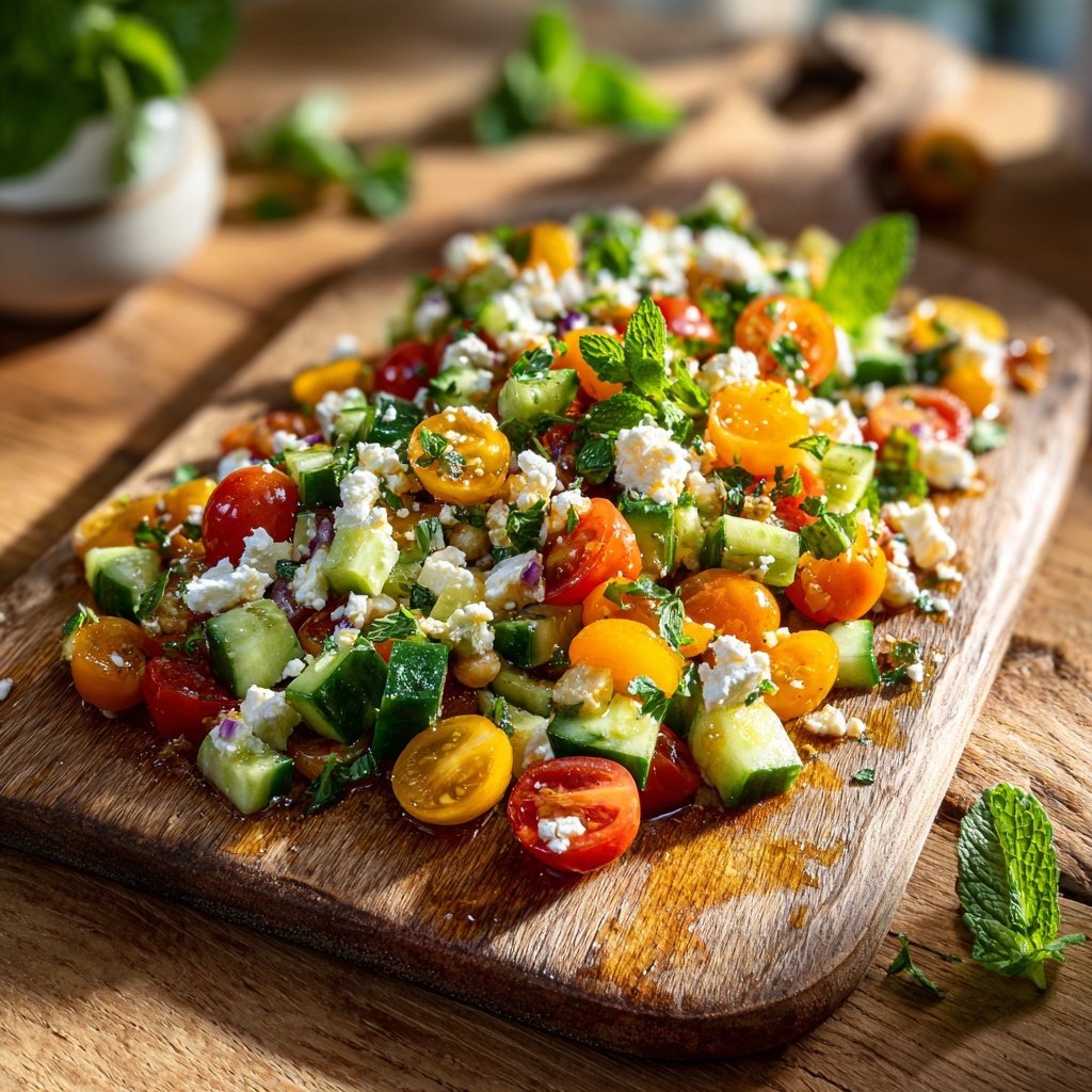 Kichererbsensalat mit Feta