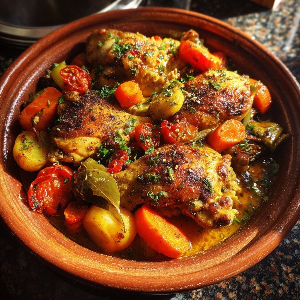 Internationale Küche Marokkanisches Hähnchen-Tagine