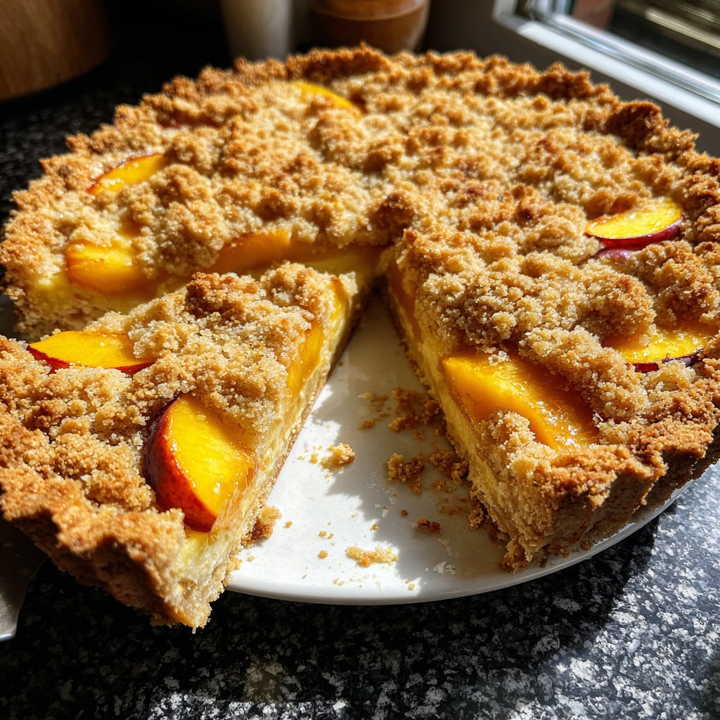 Streuselkuchen Mit Pfirsich