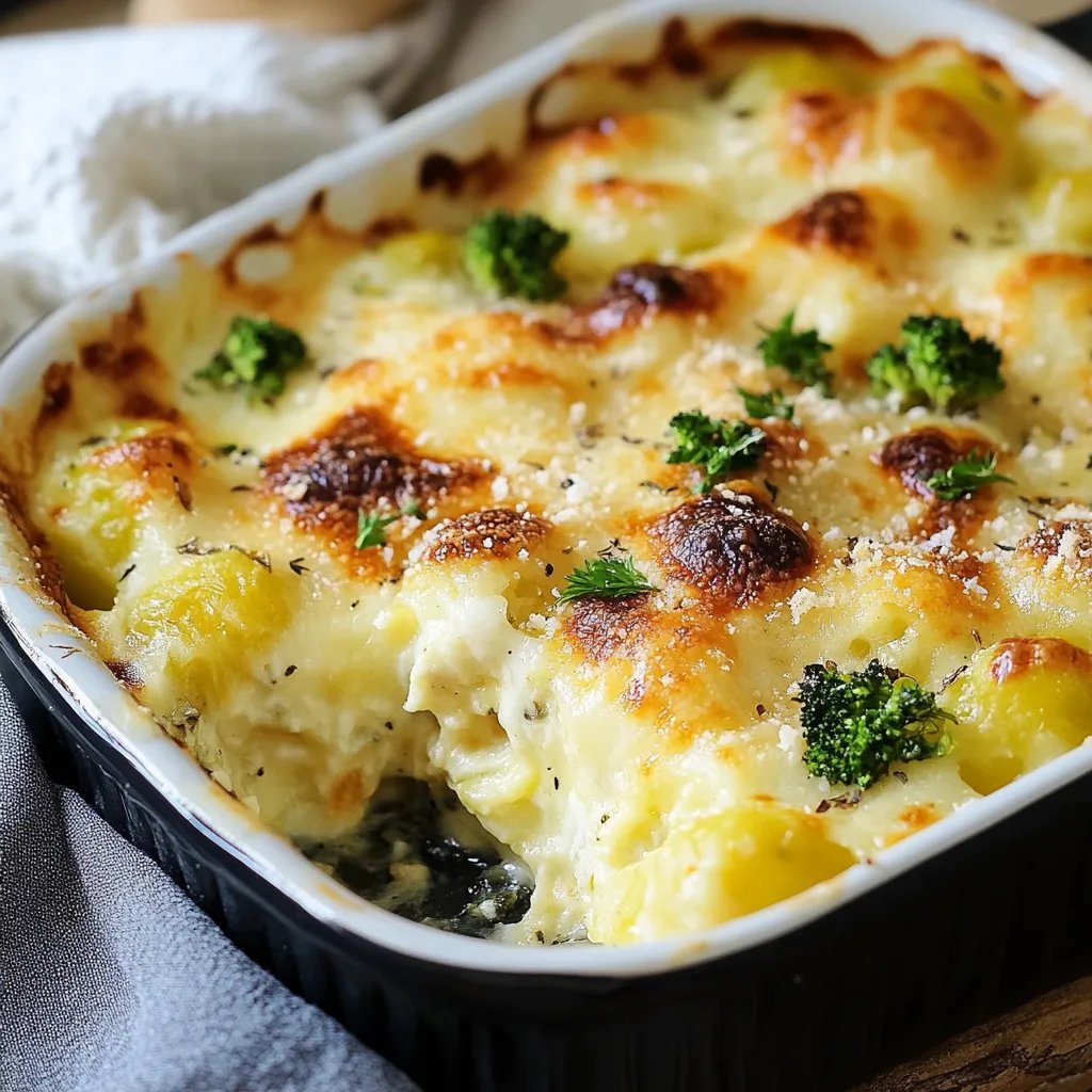 Kartoffelgratin mit Brokkoli