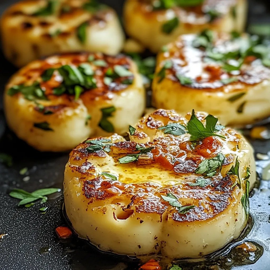 Gebackene Blumenkohlsteaks mit Mozzarella