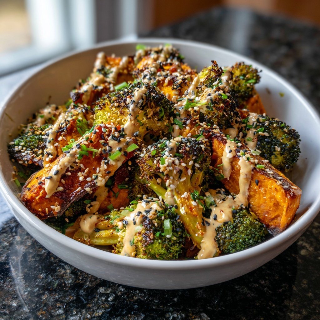 Brokkoli Süßkartoffel Bowl Leicht