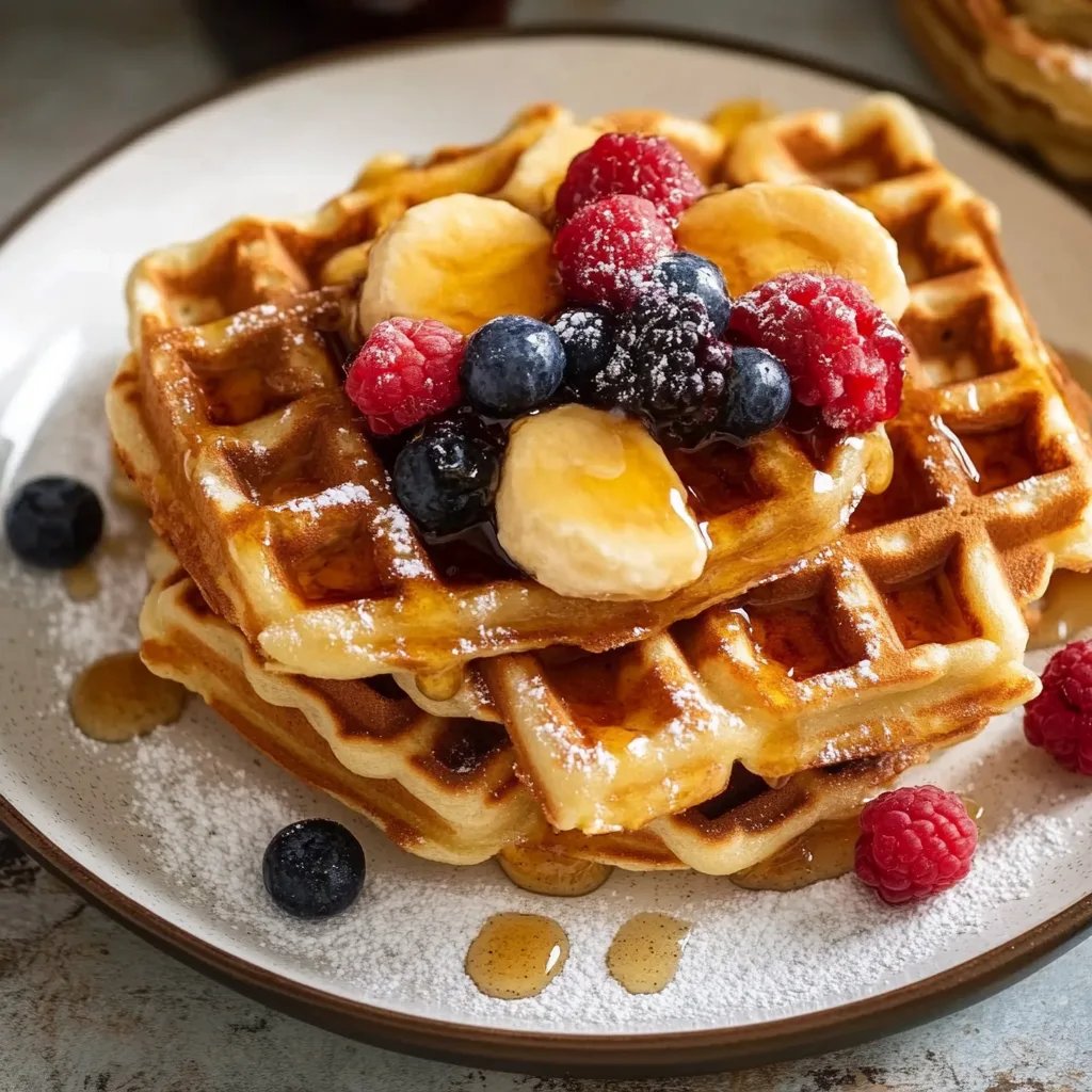 Hüttenkäse-Waffeln