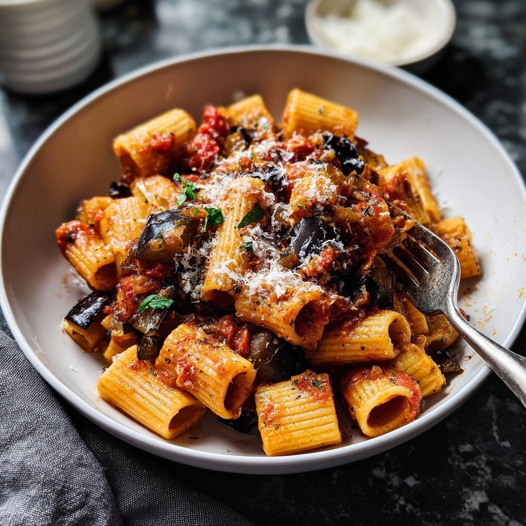 Internationale Küche Italienische Pasta alla Norma