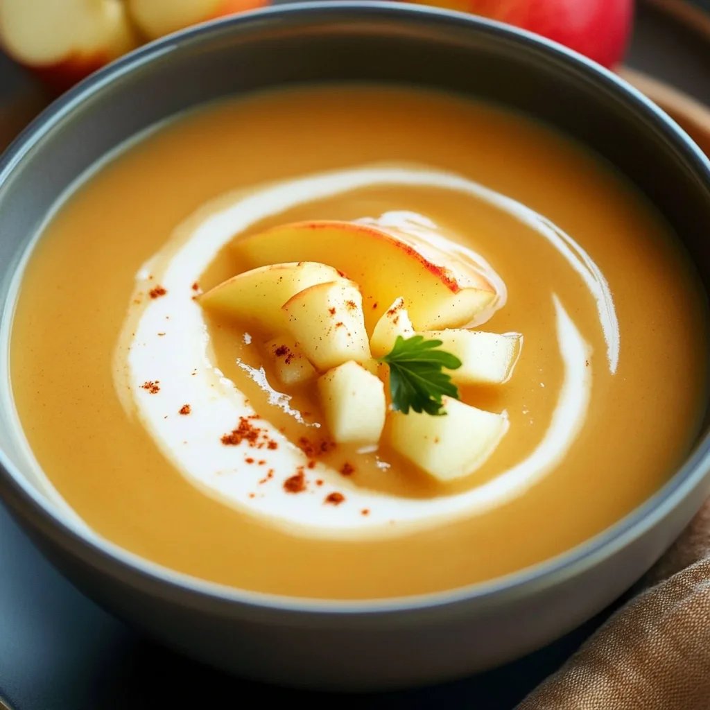 Maronensuppe mit Apfel und Sahne
