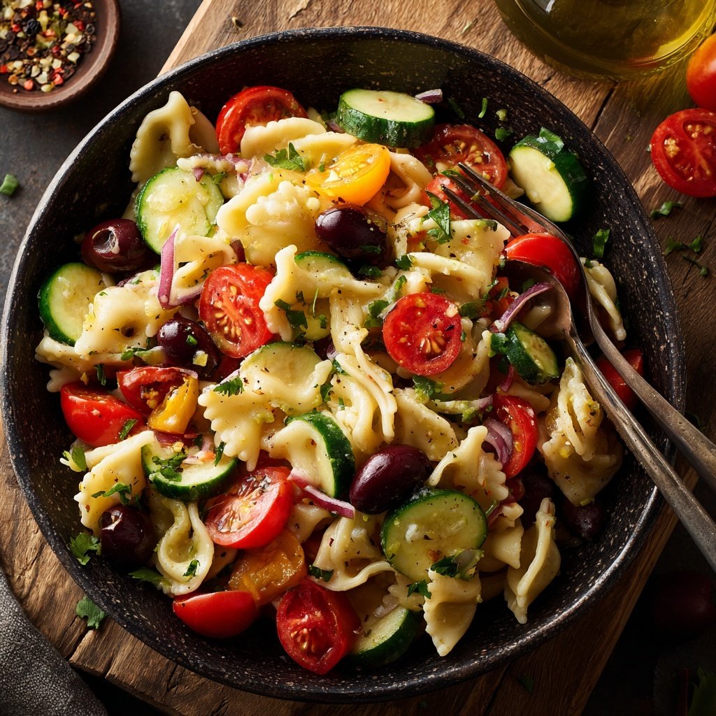 Mediterraner Nudelsalat Gesund