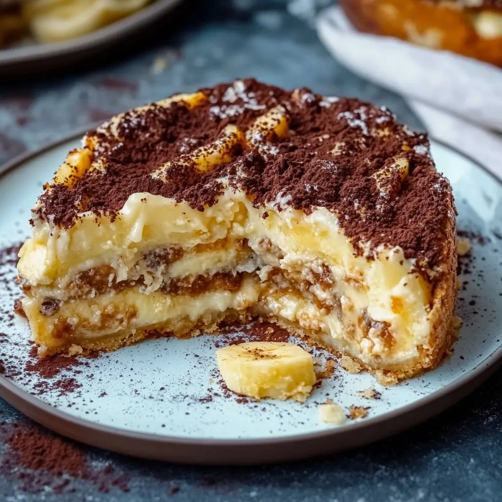 Einfacher Maulwurfkuchen mit Bananen
