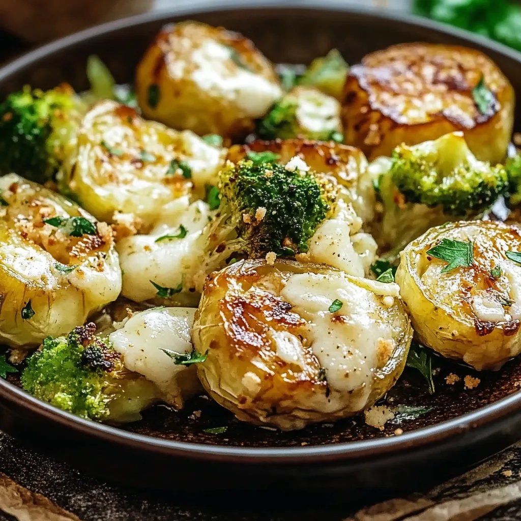 Gerösteter Knoblauch-Parmesan Rosenkohl