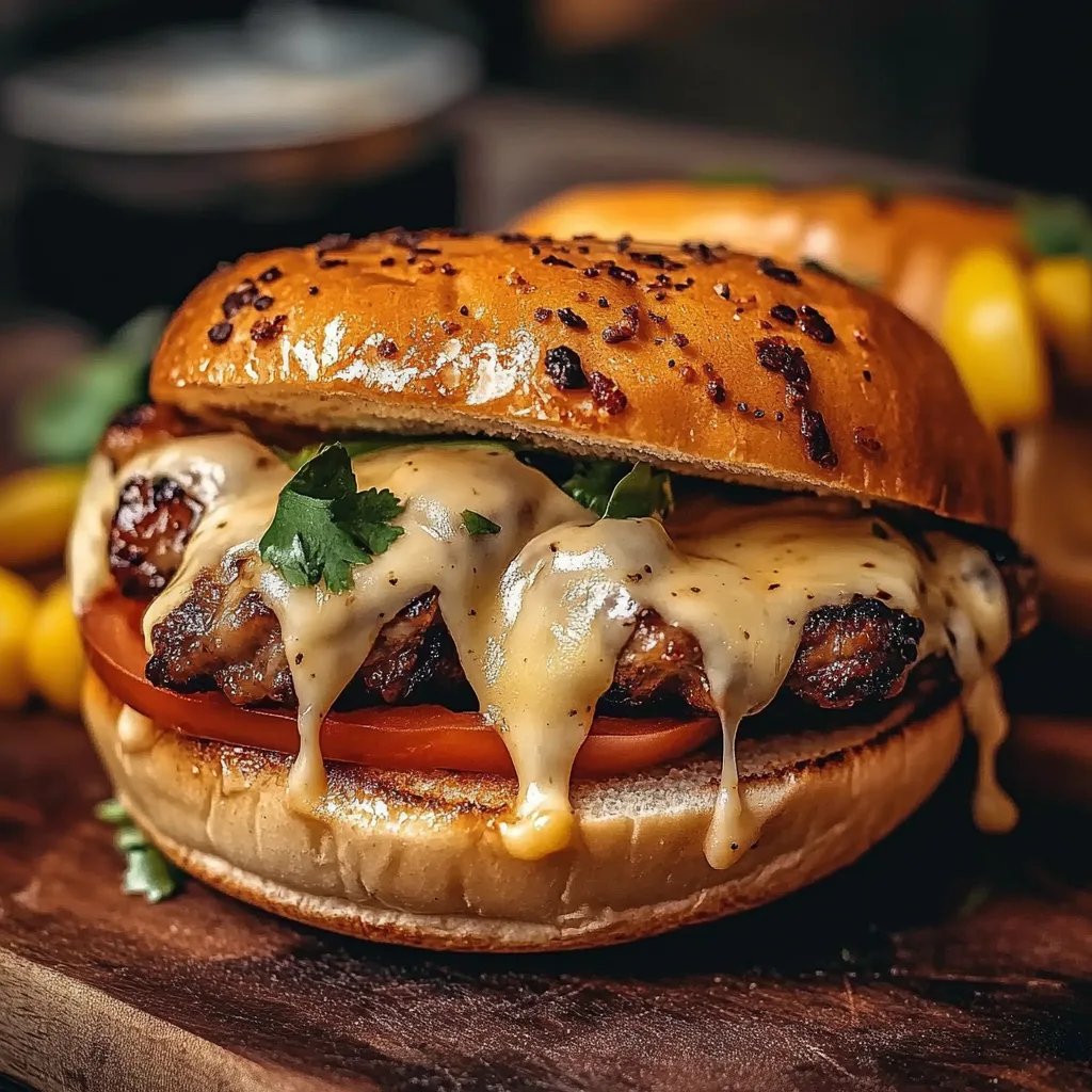 Hähnchen-Cheesesteak-Sandwich