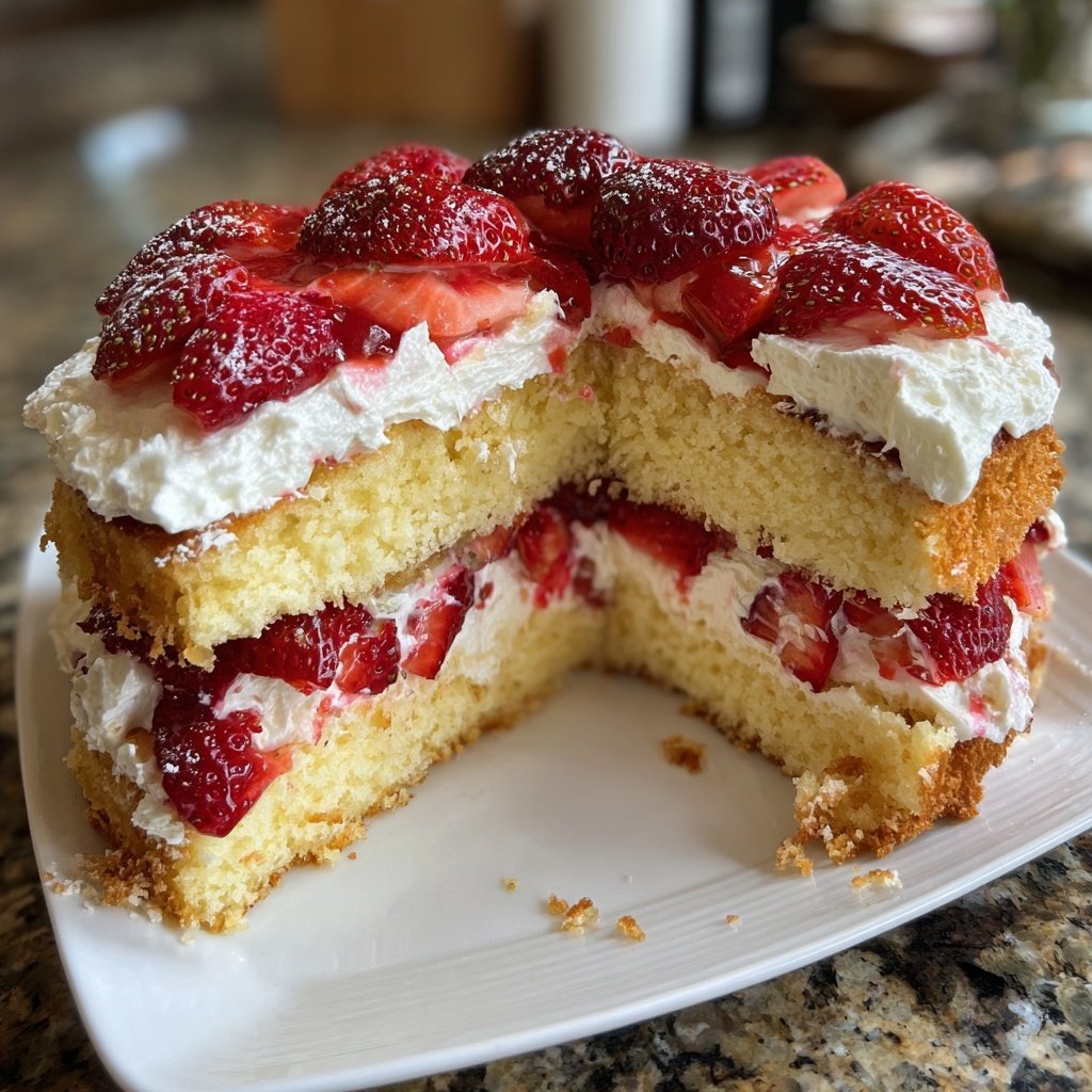 Erdbeerkuchen Mit Sahne
