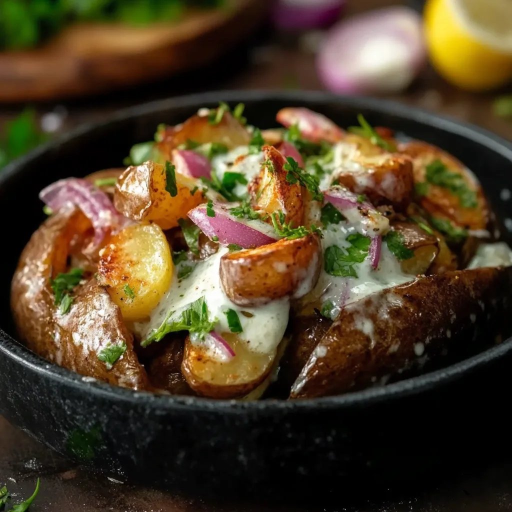 Ofenkartoffel mit cremigem Gemüse-Kräuter-Quark