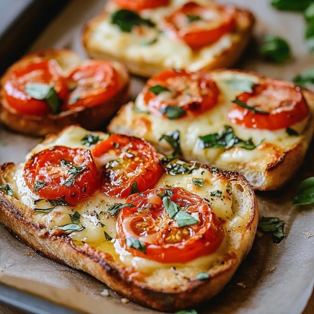 Baguettscheiben mit Tomaten & Mozzarella überbacken