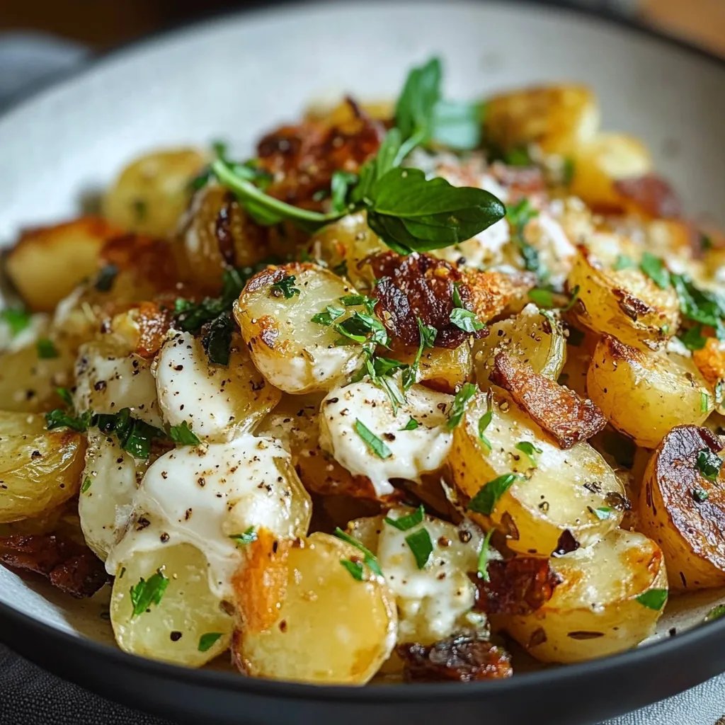 Krosser Kartoffelsalat mit Senf-Dressing