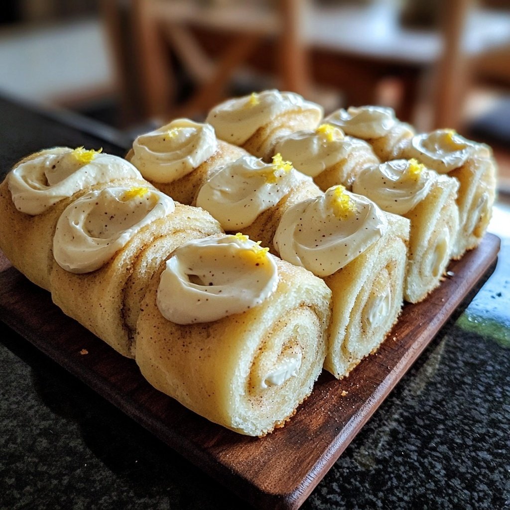 Gefüllte Hefeteigrollen mit Vanillecreme