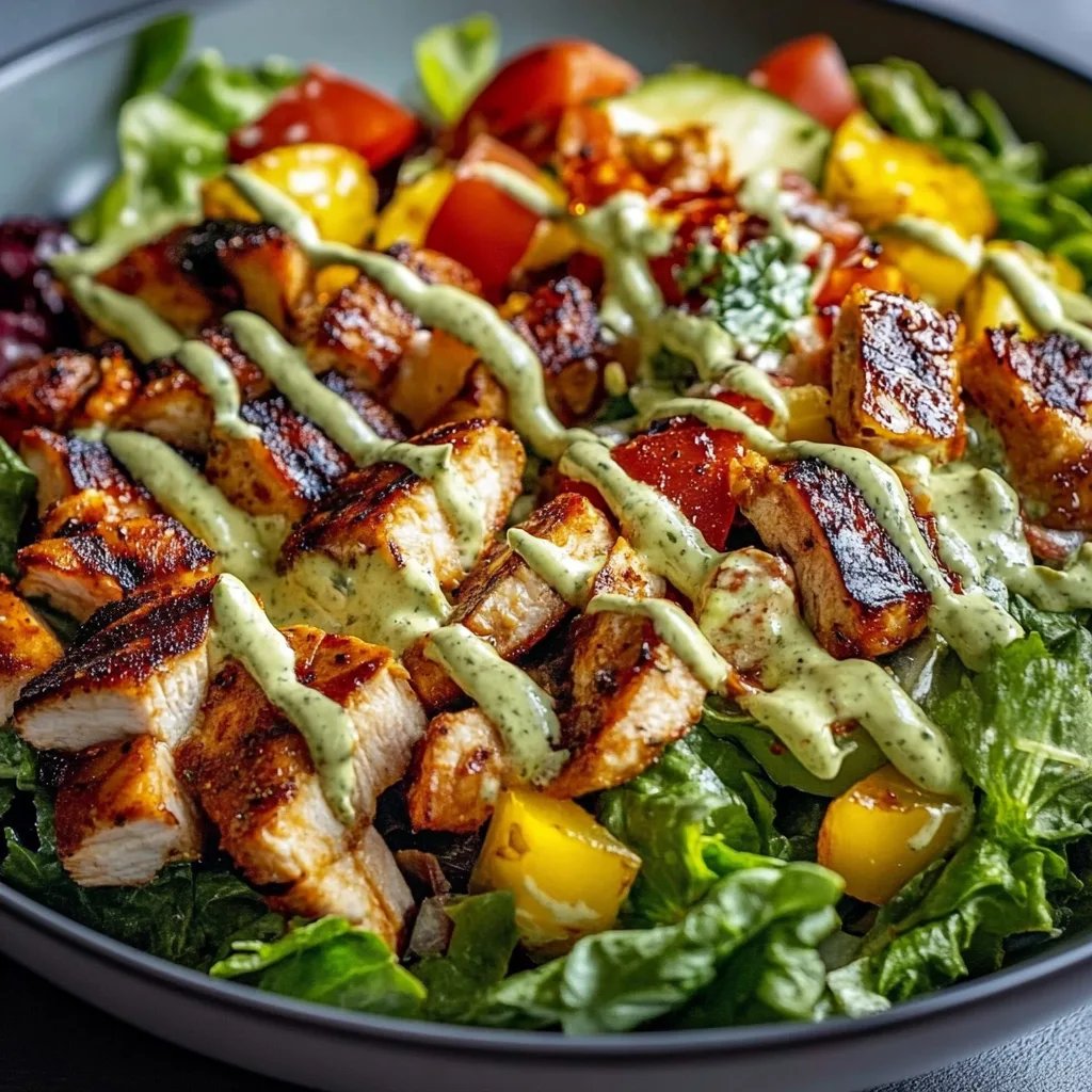 BBQ Hähnchen Salat