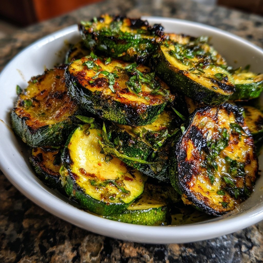 Gegrillte Zucchini Mit Kräutern